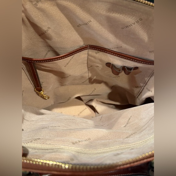 Vintage Brahmin Satchel Tote Handbag - Picture 8 of 16